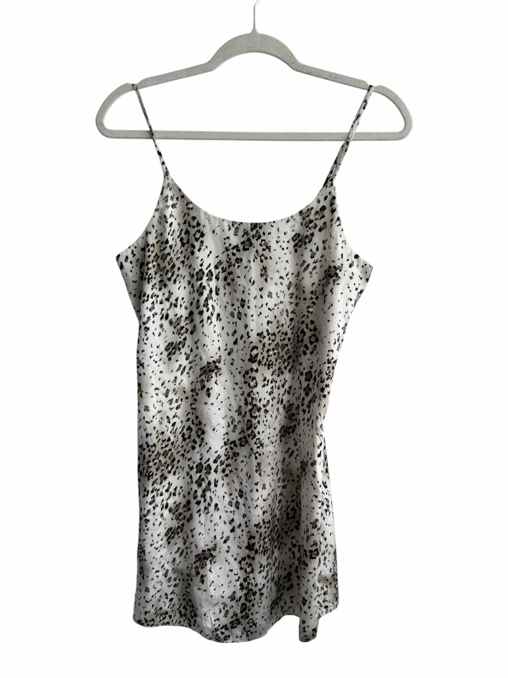 ALICE + OLIVIA Slip Dress Safari Print Silk Cream Tan Mini Women’s Size small - Picture 4 of 10